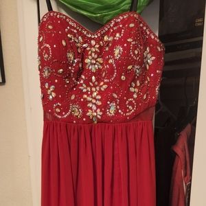 Red formal dress
